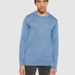 Strickpullover Merino Crew neck moonlight blue von KnowledgeCotton Apparel