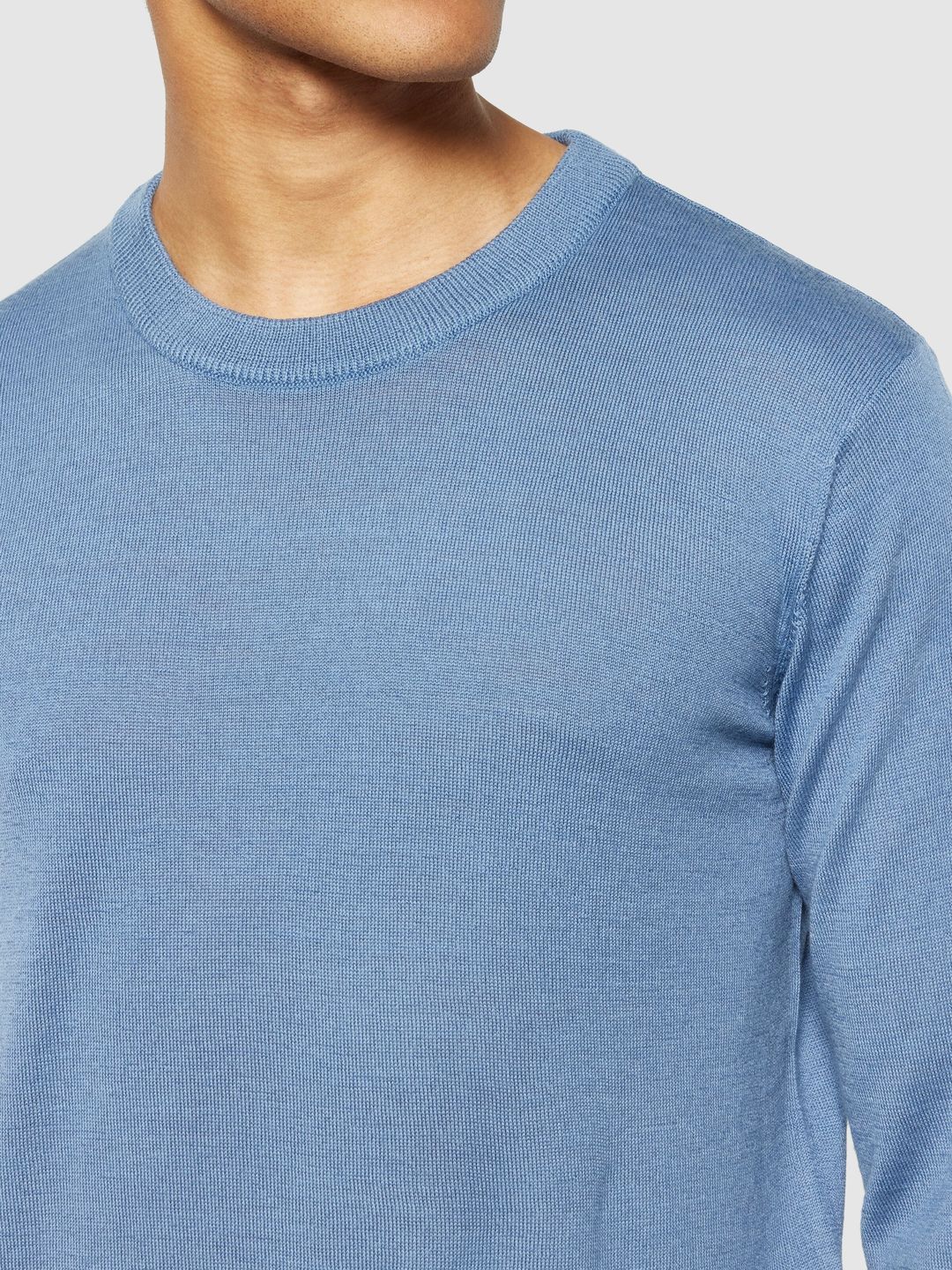 Strickpullover Merino Crew neck moonlight blue von KnowledgeCotton Apparel