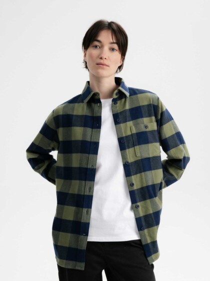 Flannel Shirt Akhela thyme check von MELAWEAR