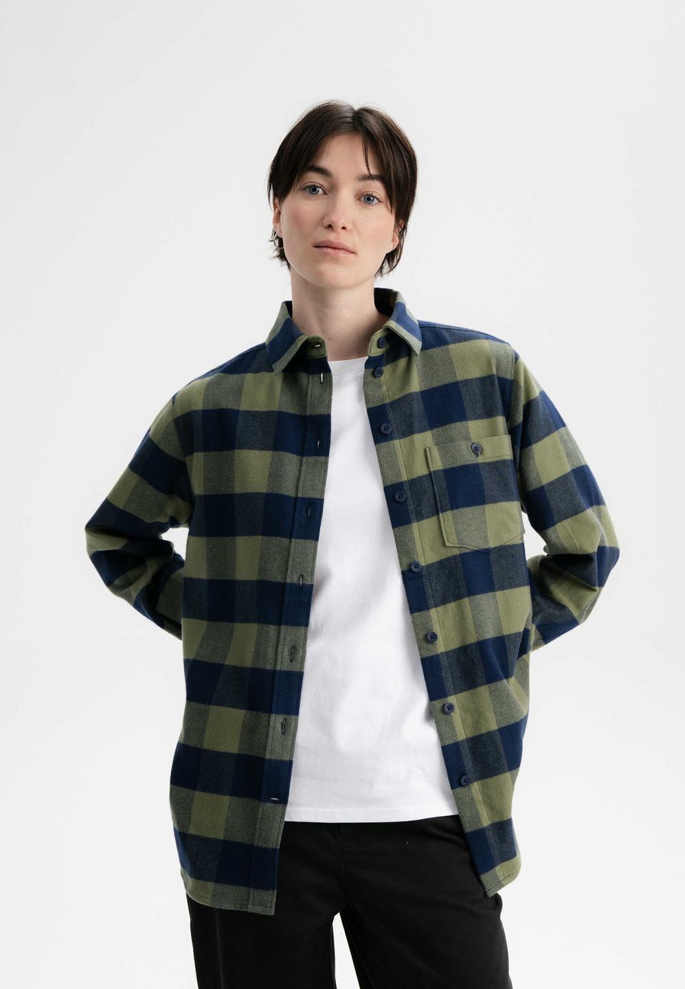 Flannel Shirt Akhela thyme check von MELAWEAR