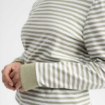 Longsleeve Aastha tea leaf / white stripes von MELAWEAR