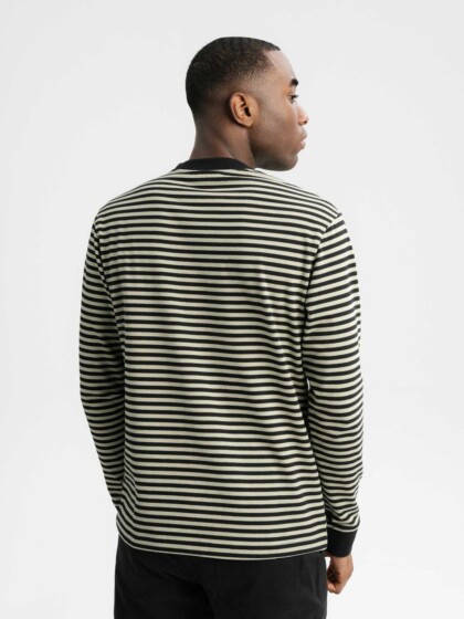 Longsleeve Tejas tea leaf / black stripes von MELAWEAR