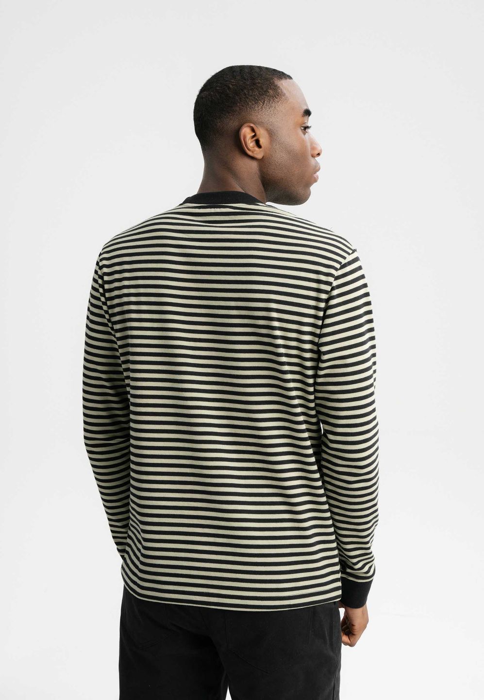 Longsleeve Tejas tea leaf / black stripes von MELAWEAR