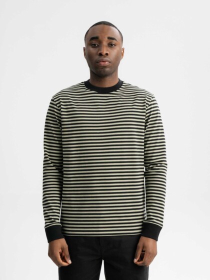 Longsleeve Tejas tea leaf / black stripes von MELAWEAR