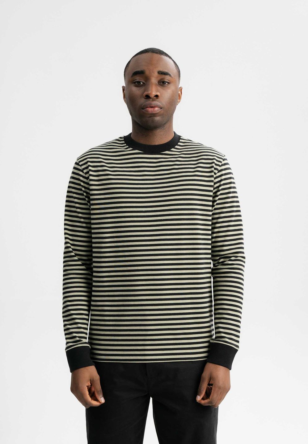 Longsleeve Tejas tea leaf / black stripes von MELAWEAR