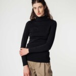 Rollkragen Longsleeve Anchal black von MELAWEAR