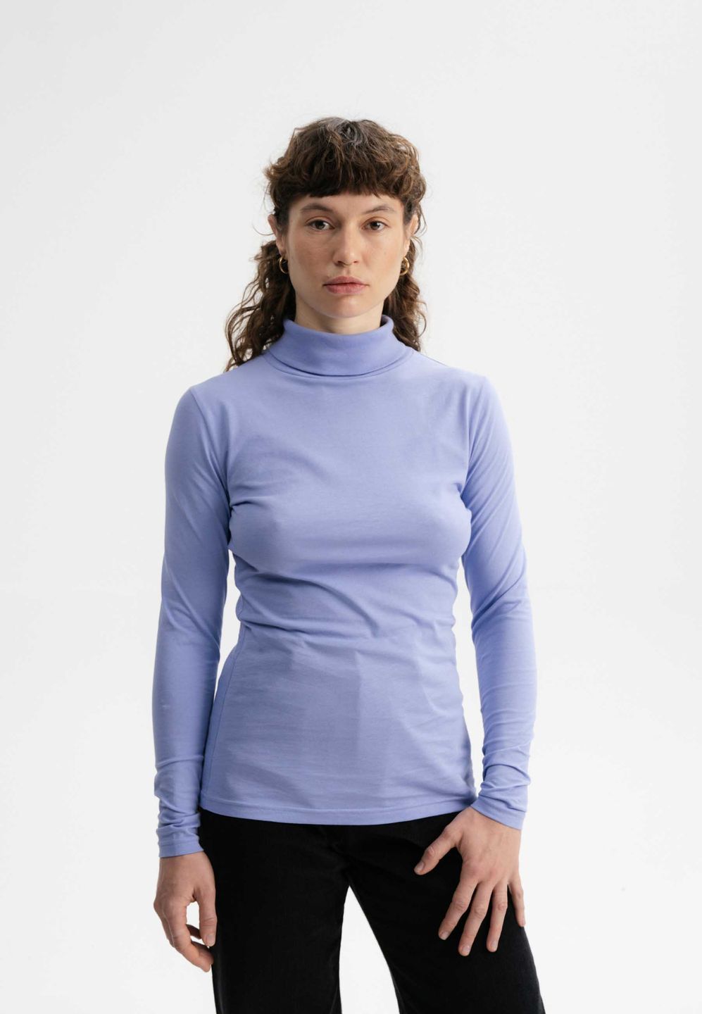 Rollkragen Longsleeve Anchal forgetmenot von MELAWEAR