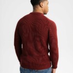 Strickpullover Ravi burgundy red von MELAWEAR