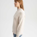 Strickpullover Troyer Kimaya cream blend von MELAWEAR