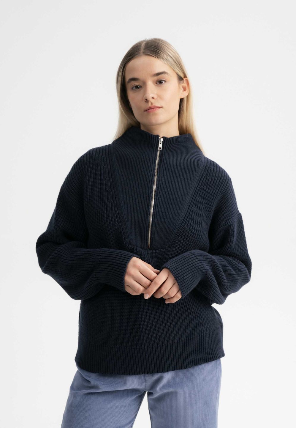 Strickpullover Troyer Kimaya navy von MELAWEAR