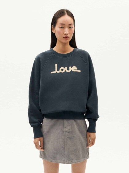 Sweatshirt Bonnie Grafito Love grey von Thinking MU