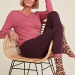 Jersey-Leggings plum von Tranquillo