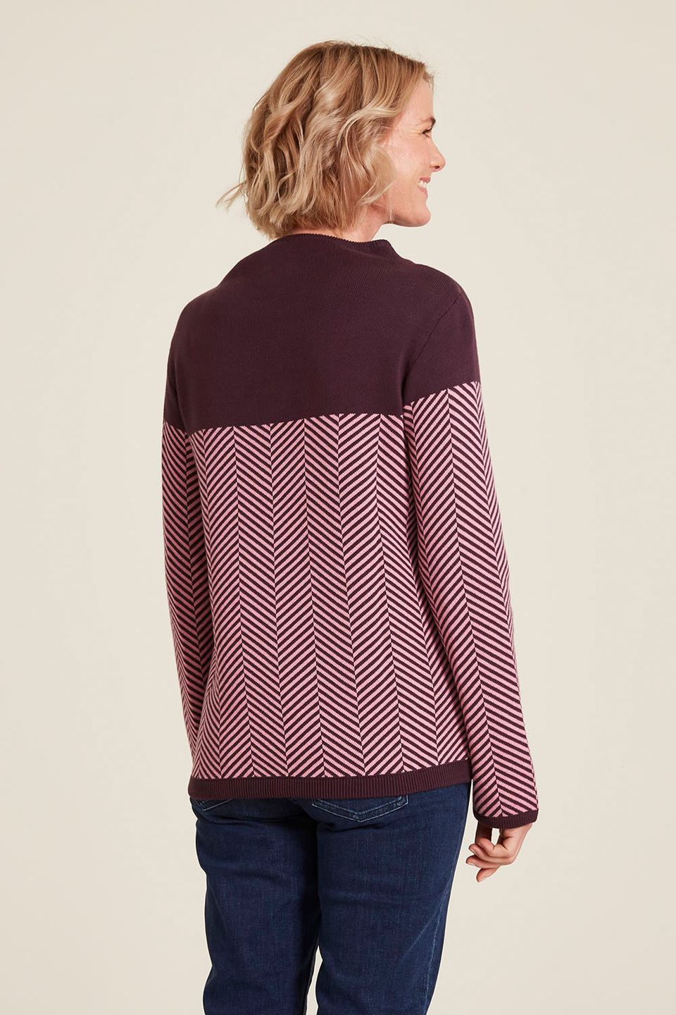 Rollkragenpullover plum von Tranquillo