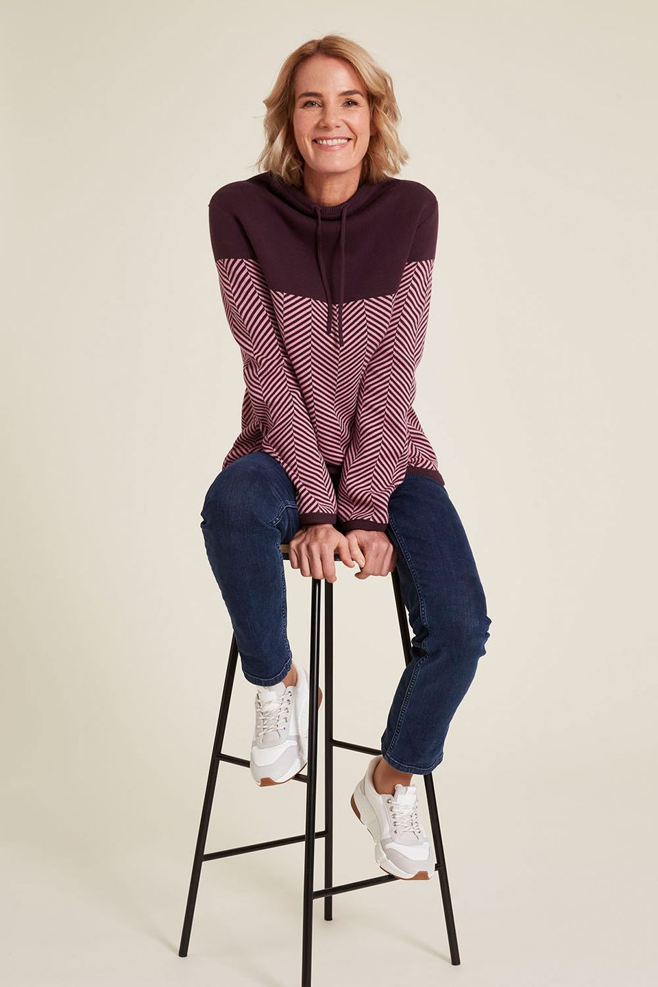 Rollkragenpullover plum von Tranquillo