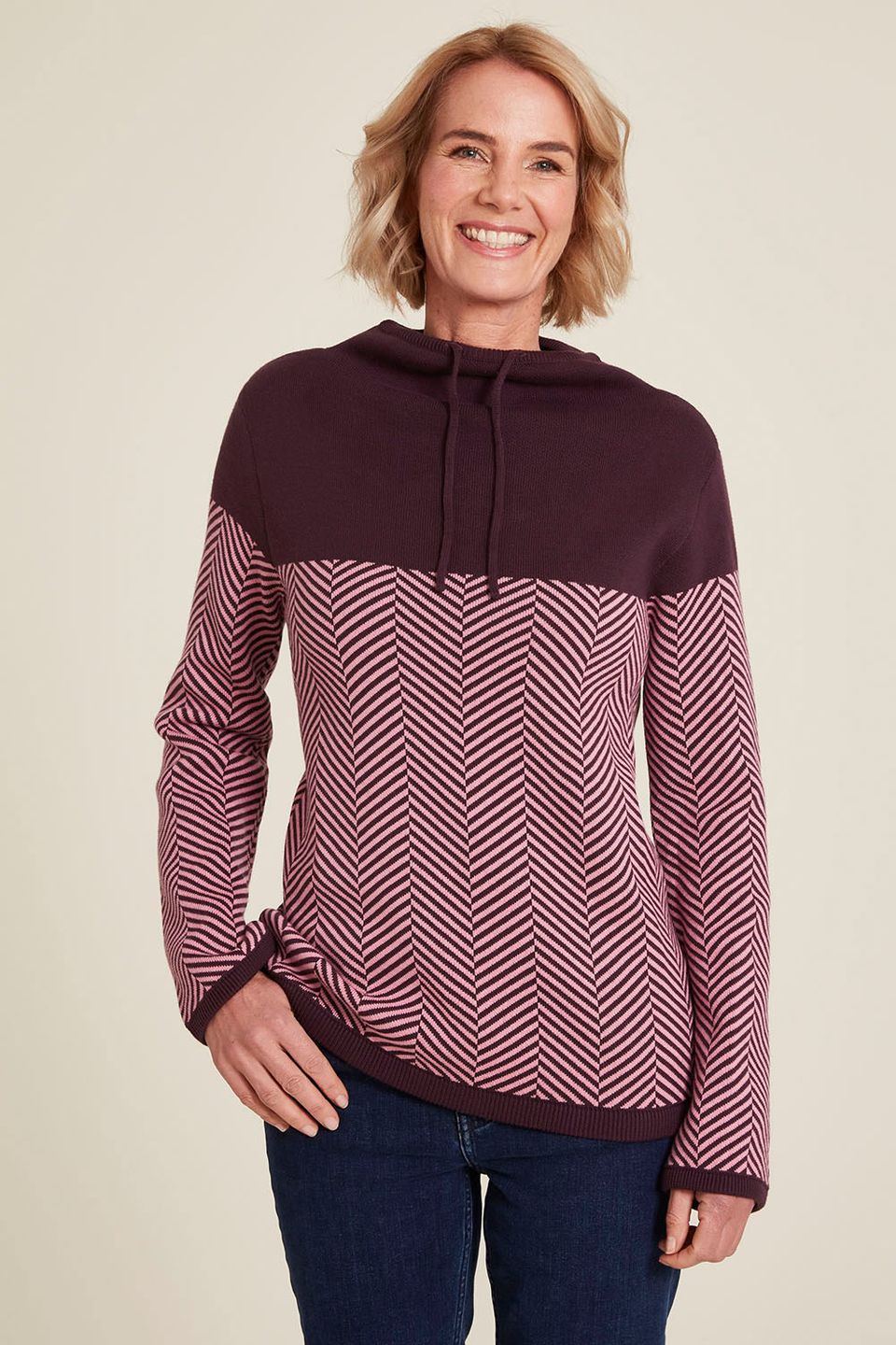 Rollkragenpullover plum von Tranquillo