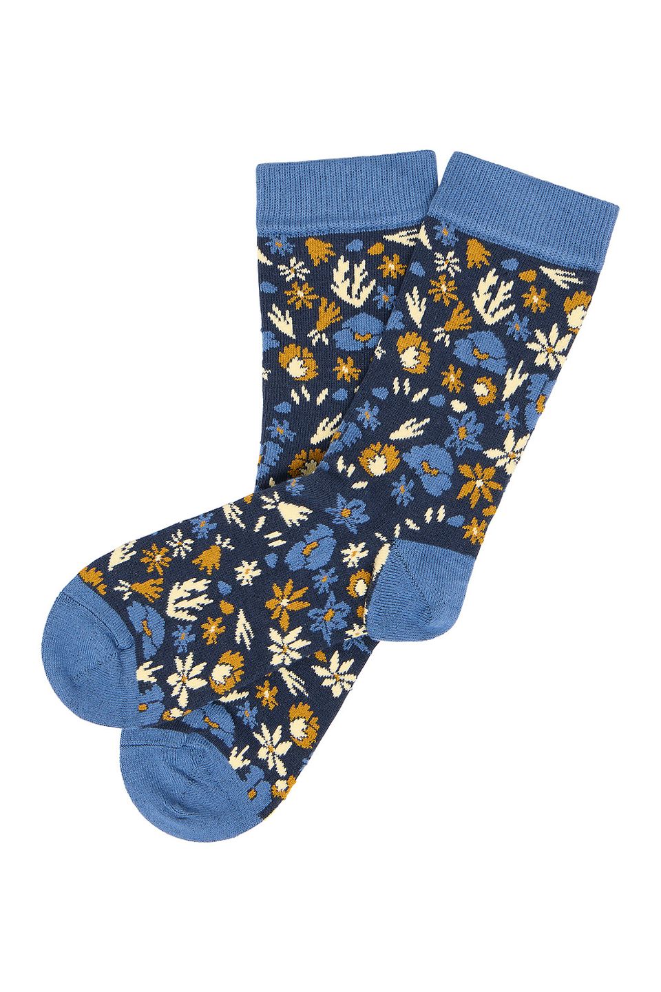 Socken mit floralem Print indigo von Tranquillo