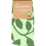 Socken mit floralem Print matcha von Tranquillo