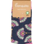 Socken mit orientalischen Muster red violet von Tranquillo