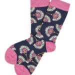 Socken mit orientalischen Muster red violet von Tranquillo