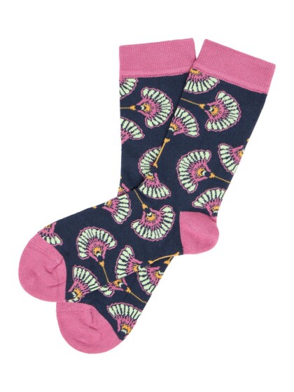 Socken mit orientalischen Muster red violet von Tranquillo