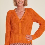 Strickjacke Kuschelig dark peach von Tranquillo