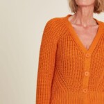 Strickjacke Kuschelig dark peach von Tranquillo