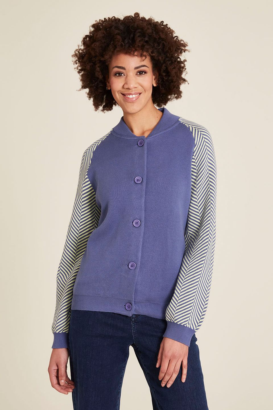 Strickjacke Locker indigo von Tranquillo