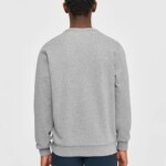 Sweatshirt Erik Basic Badge grey melange von KnowledgeCotton Apparel