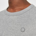 Sweatshirt Erik Basic Badge grey melange von KnowledgeCotton Apparel