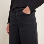 Jeans Cropped 24 black von Lanius