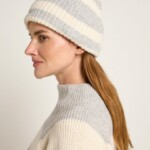 Mütze Streifen grey melange / off white von Lanius