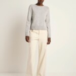 Pullover Cropped grey melange von Lanius