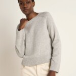 Pullover Cropped grey melange von Lanius