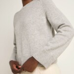 Pullover Cropped grey melange von Lanius