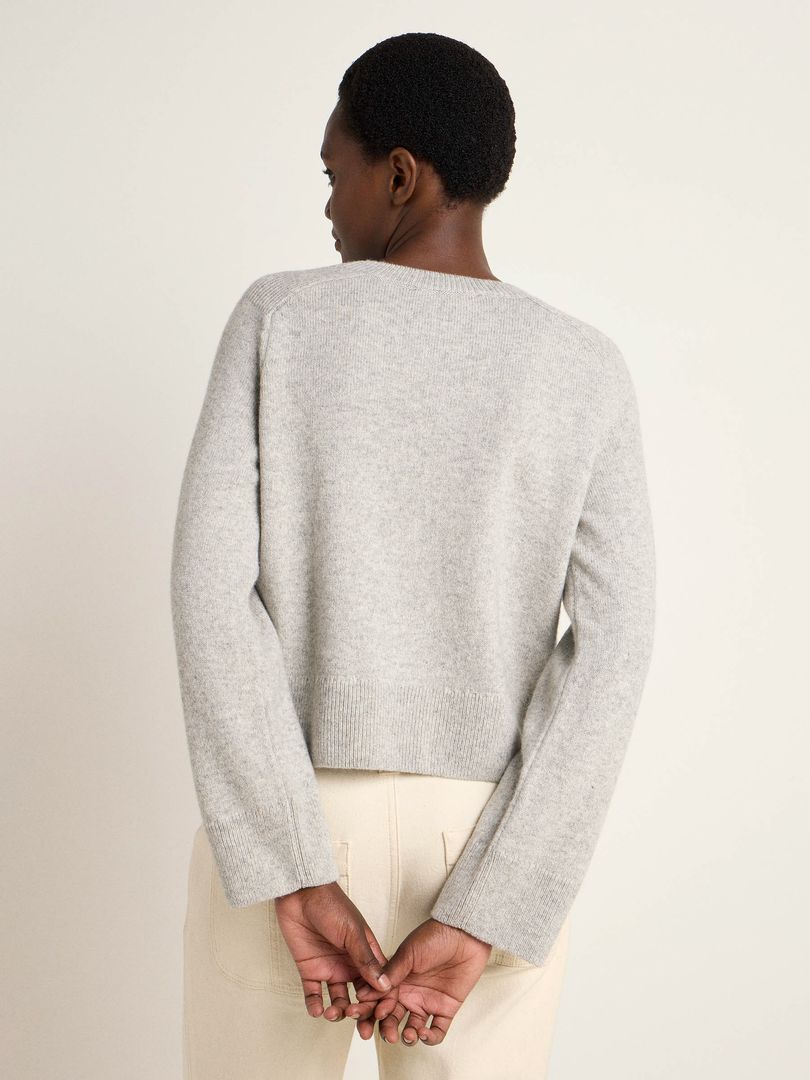 Pullover Cropped grey melange von Lanius