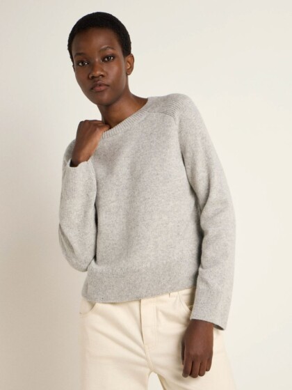 Pullover Cropped grey melange von Lanius