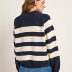 Pullover Streifen midnight melange / off white von Lanius