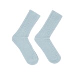 Rippenstrick-Socken frozen blue melange von Lanius