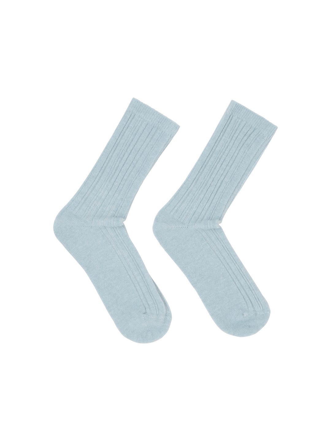 Rippenstrick-Socken frozen blue melange von Lanius