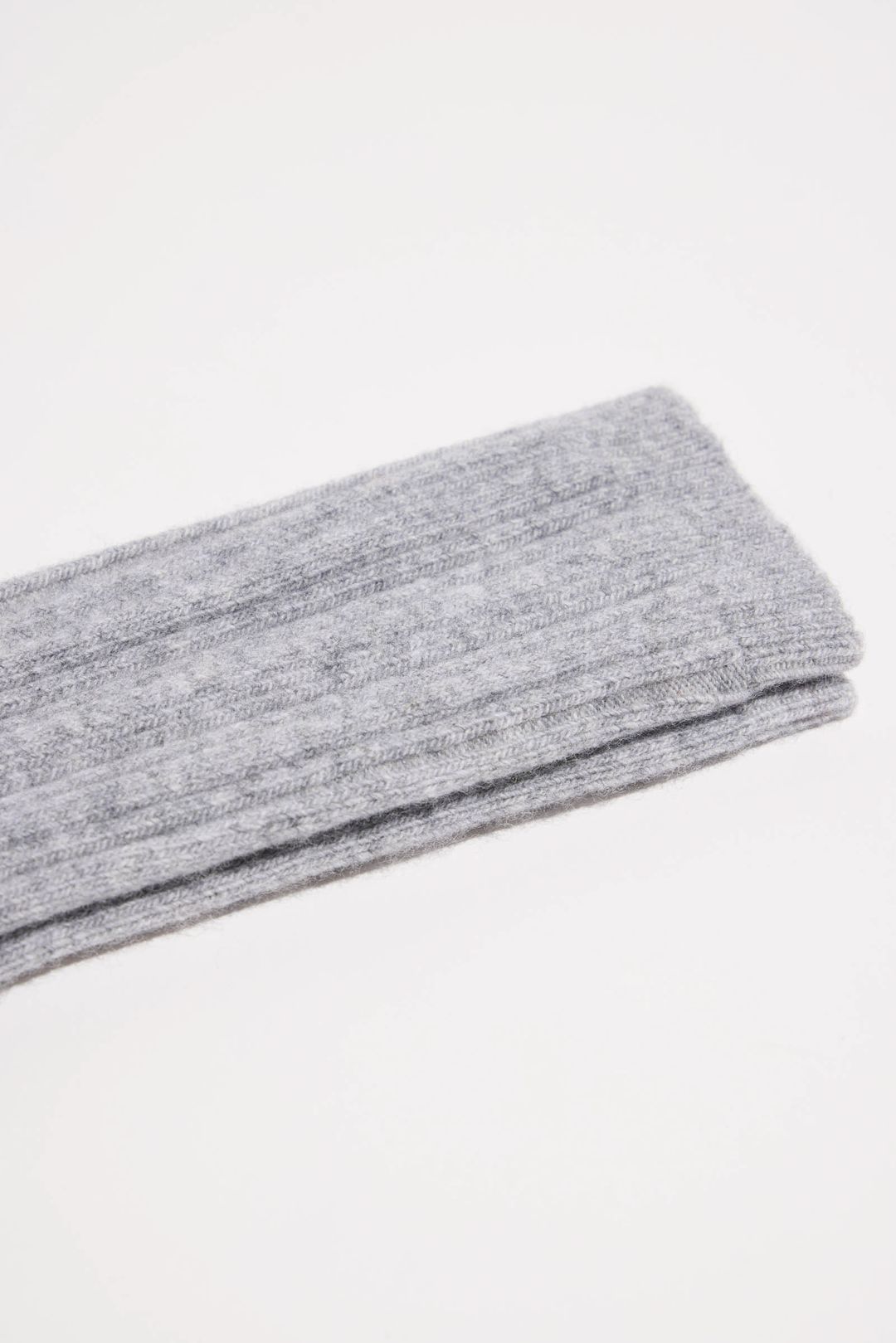 Rippenstrick-Socken grey melange von Lanius