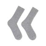 Rippenstrick-Socken grey melange von Lanius