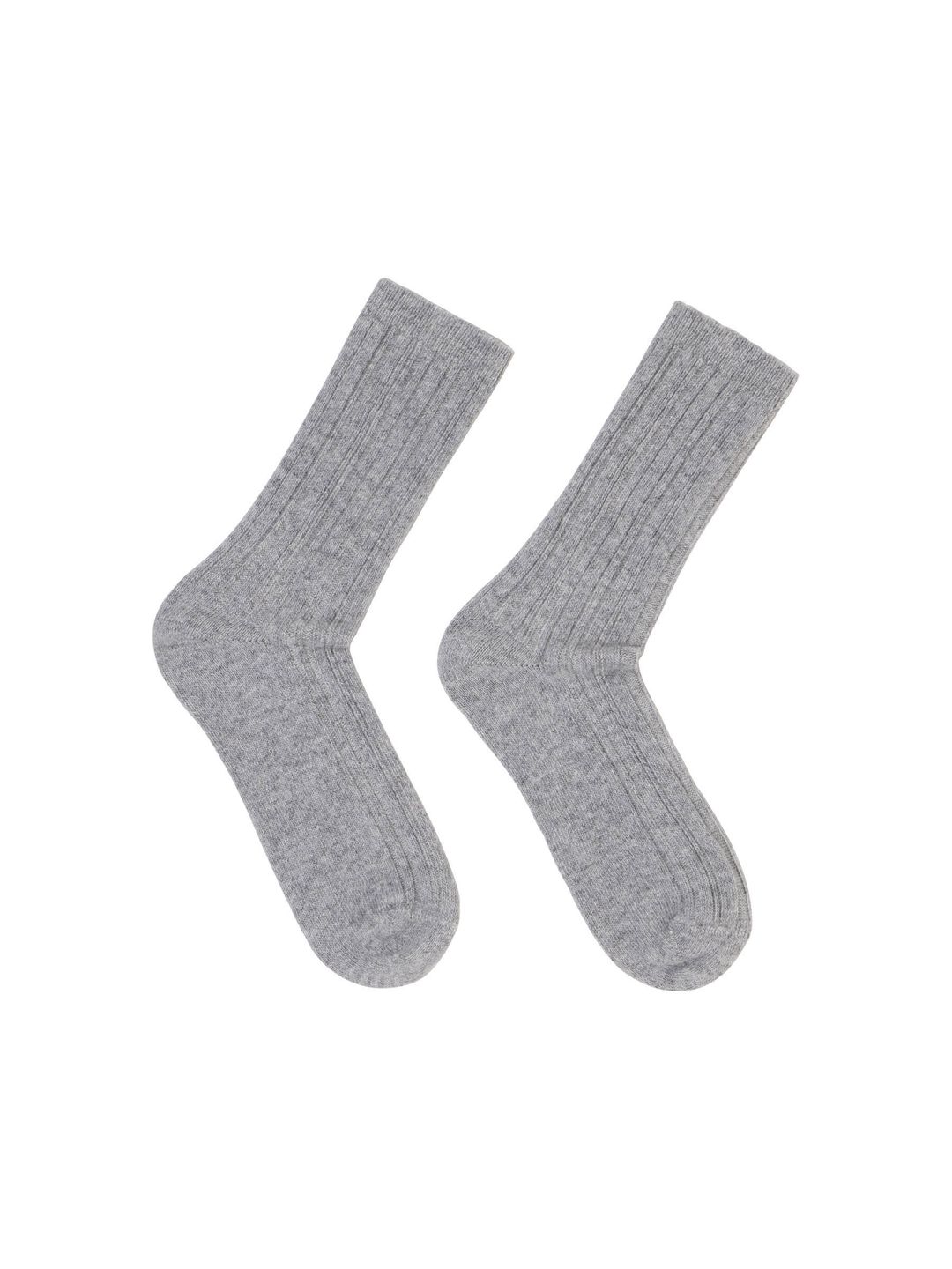 Rippenstrick-Socken grey melange von Lanius