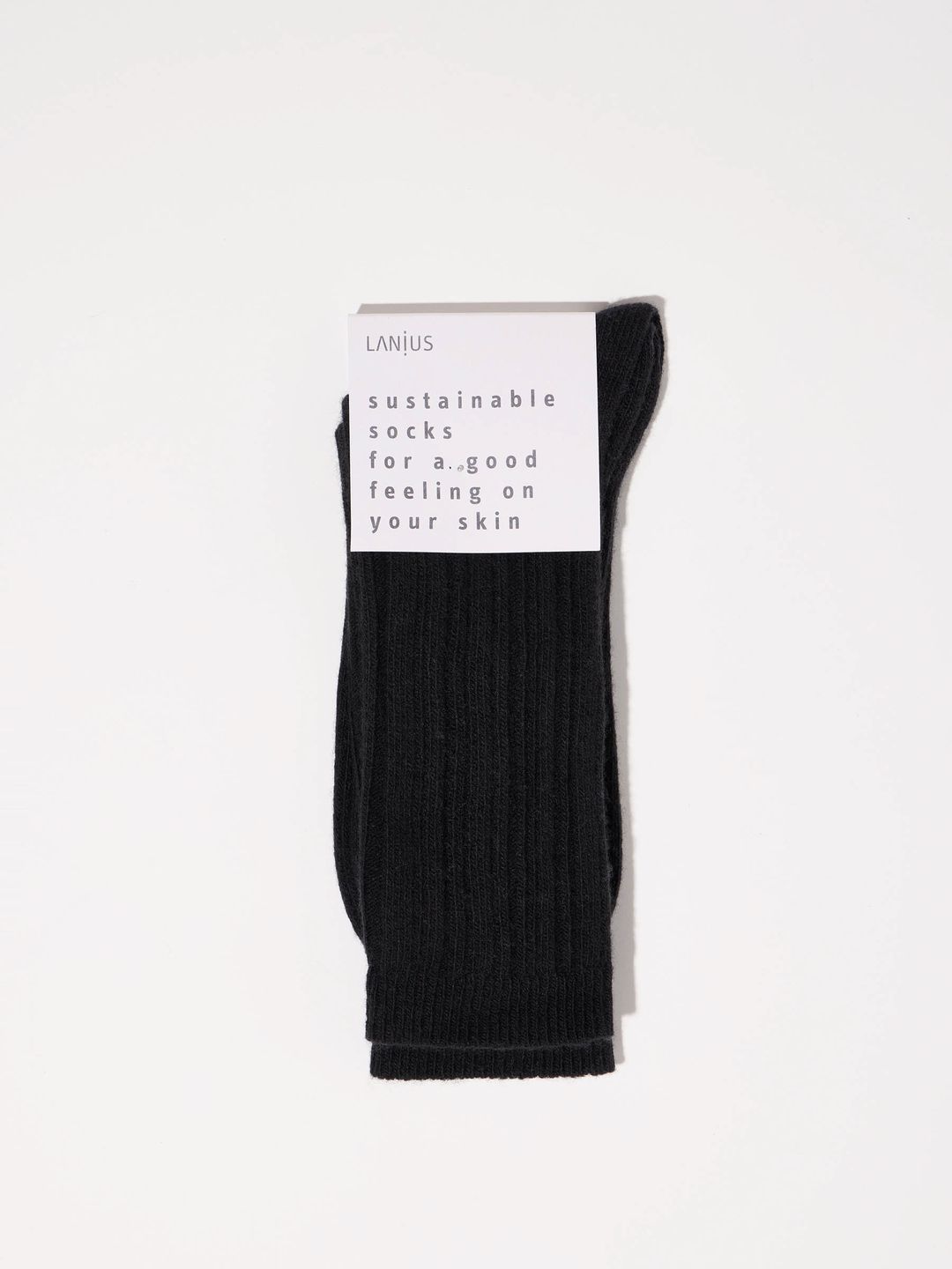 Rippenstrick-Socken midnight melange von Lanius