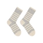 Socken Streifen grey melange / off white von Lanius