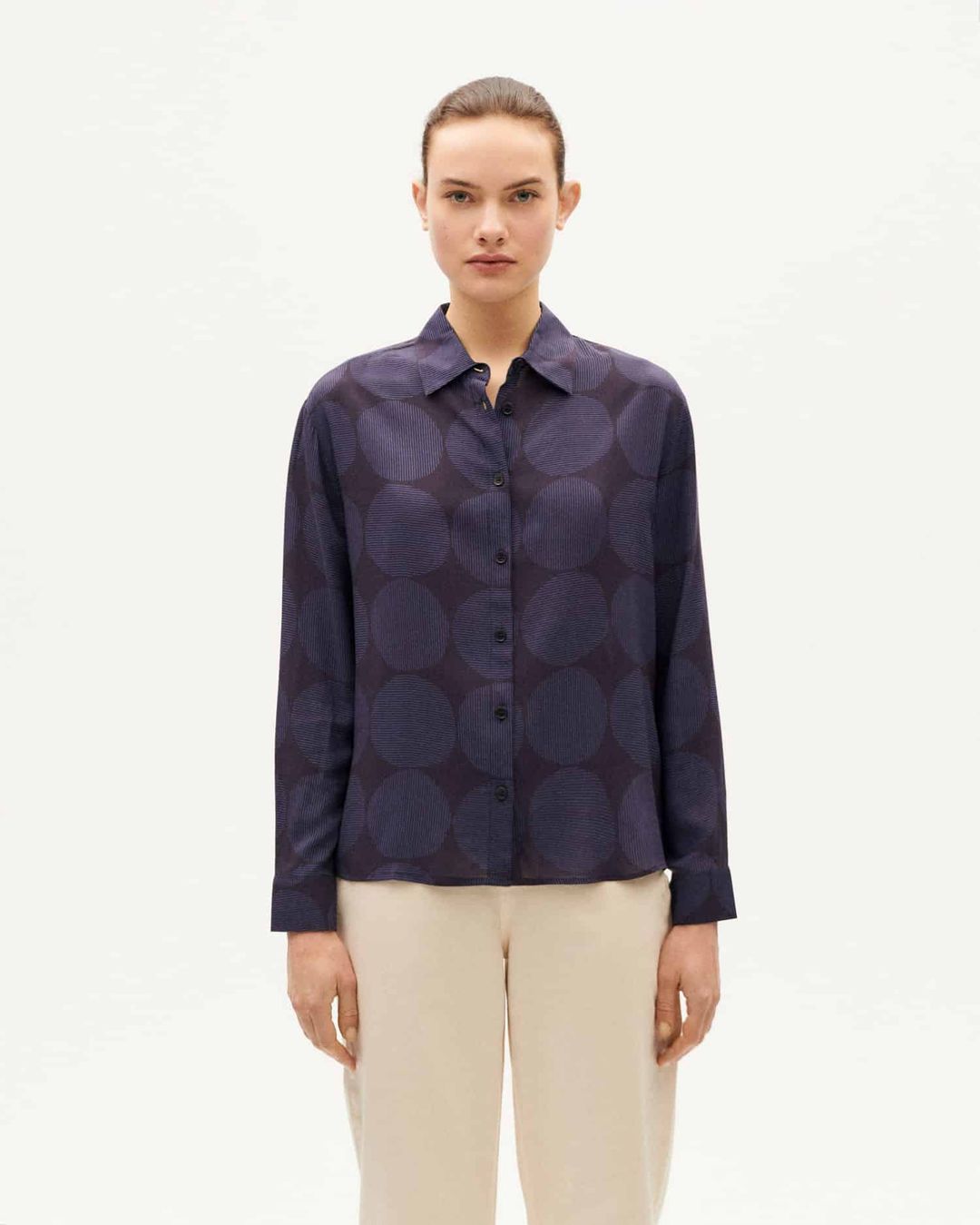 Bluse Kati japan / blue von Thinking MU