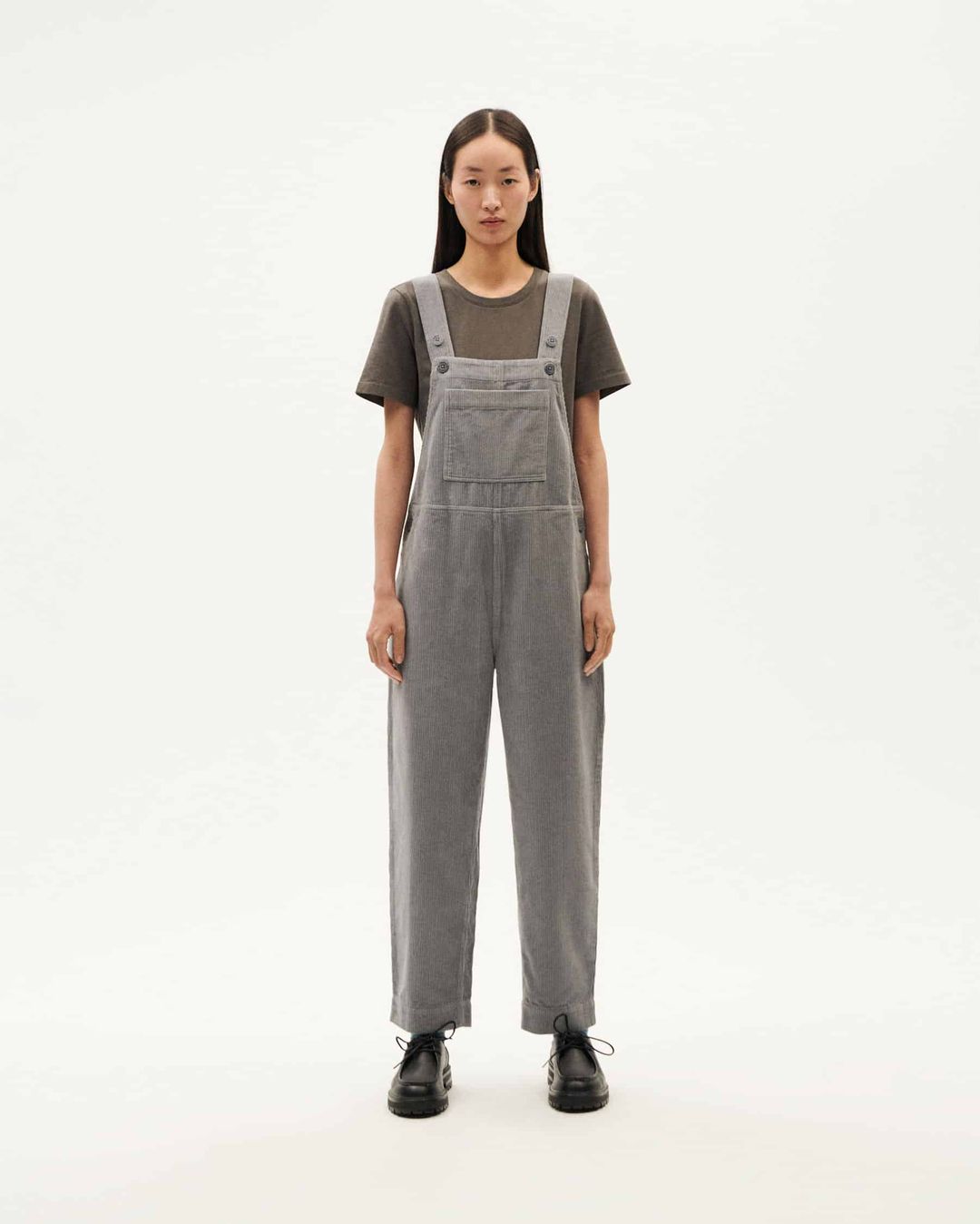 Latzhose Luz Corduroy grey von Thinking MU