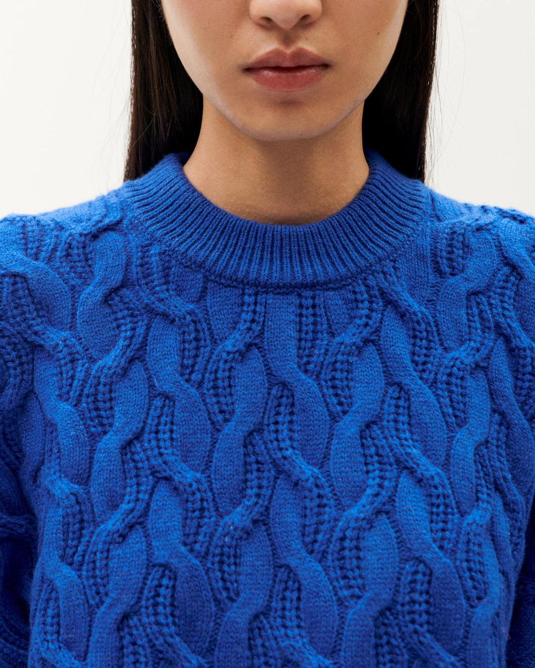 Strickpullover Carmen blue von Thinking MU