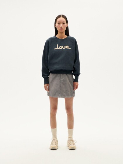 Sweatshirt Bonnie Grafito Love grey von Thinking MU