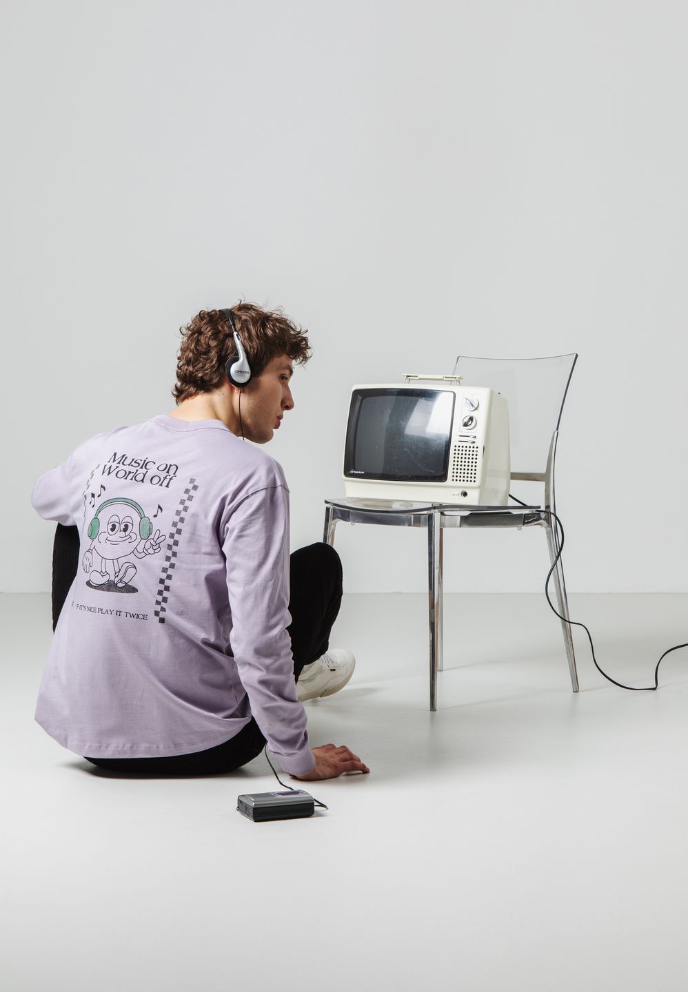 Longsleeve Papaya Music grey lilac von recolution