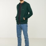 Sweatjacke Birch deep green von recolution